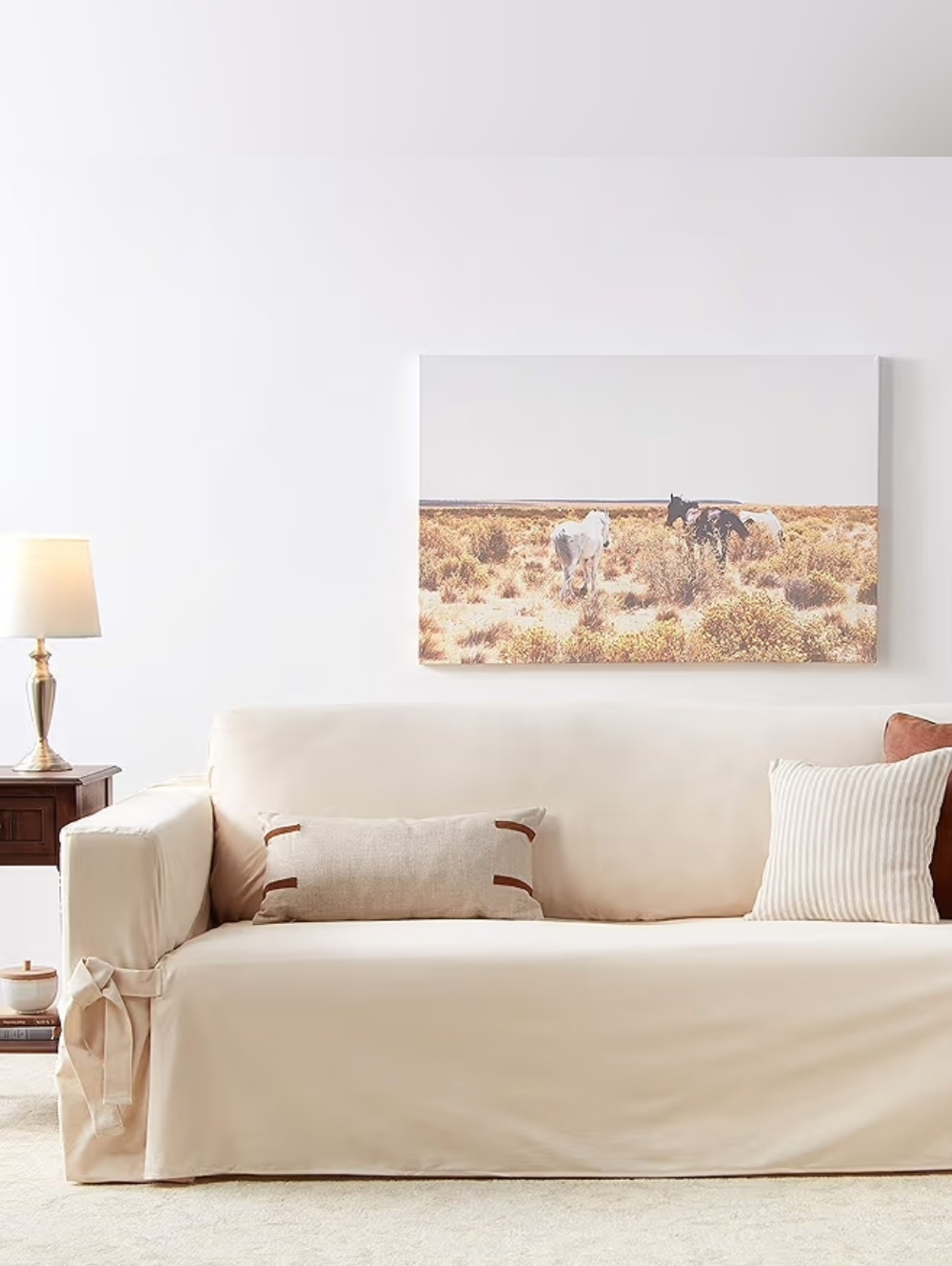 Relaxed Fit Sofa Cover - beige